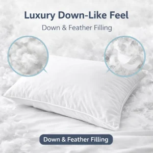 Superior 100% cotton goose down feather pillows - 2