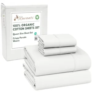 Sheets - 100% Organic Cotton - Various Sizes - Bit of Blue Color