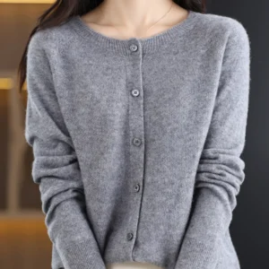 Women's Button up Cashmere Sweater - Variety of Colors